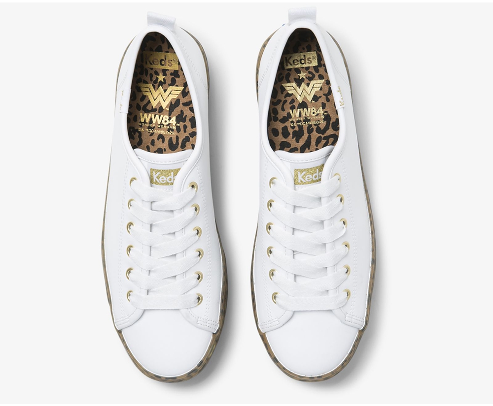 Keds Sneakers White - Wonder Woman Triple Up Leather - Womens FVEXRZ-204